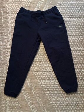Lacoste Men's Navy Blue Fleece Jogger Sweatpants